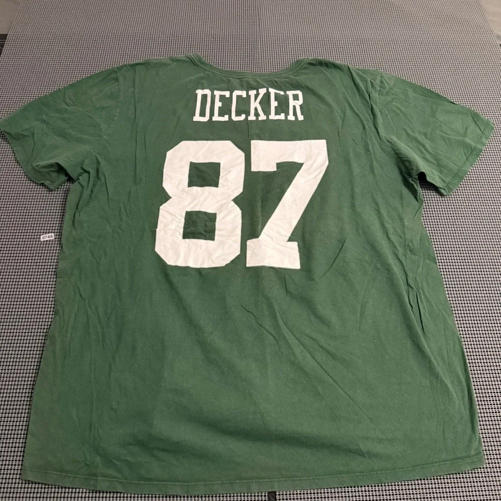 Nike New York Jets Eric Decker 87 T-Shirt Mens XXL Green Athletic Cut NFL Tee